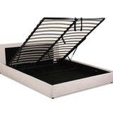 Cloud Bed With Storage, King, Latte