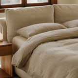 Cloud Bed with Storage, King, Cream Boucle