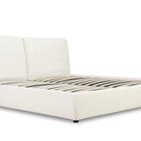 Cloud Bed with Storage, King, Cream Boucle