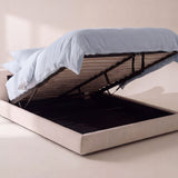 Cloud Bed With Storage, Queen, Latte