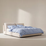 Cloud Bed With Storage, Queen, Latte