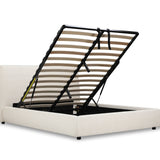 Dream Storage Bed, Full, Cream Boucle