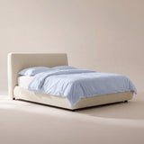 Dream Storage Bed, Full, Cream Boucle