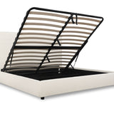 Dream Storage Bed With Tall Headboard, Queen, Cream Boucle