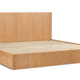 Form Storage Bed, King, White Oak