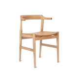 Tuck In Dining Chair, Wood Seat, Stained Oak