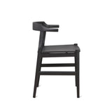 Tuck In Dining Chair, Wood Seat, Black Ash