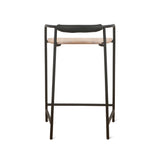 Slow Mornings Stool, Counter, Natural/Black Metal