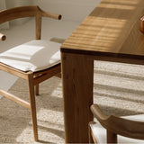 Tuck In Dining Chair with White Cushion, Stained Oak