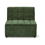 Quilt Armless Chair, Moss