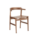 Tuck In Dining Chair, Wood Seat, Stained Walnut