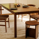 Tuck In Dining Chair, Wood Seat, Stained Walnut