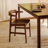 Tuck In Dining Chair, Wood Seat, Stained Walnut
