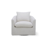Sink In Swivel Lounge Chair, Pearl