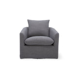 Sink In Swivel Lounge Chair, Grey