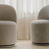 Dialed In Swivel Dining Chair, Sea Pearl