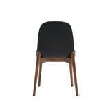 Dine In Dining Chair (Set of Two), Walnut/Black Leather