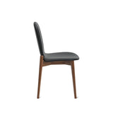 Dine In Dining Chair (Set of Two), Walnut/Black Leather