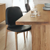 Dine In Dining Chair (Set of Two), Oak/Black Leather