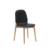 Dine In Dining Chair (Set of Two), Oak/Black Leather