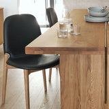 Dine In Dining Chair (Set of Two), Oak/Black Leather