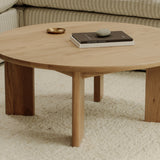 Frame Round Coffee Table, Regular, Oak
