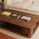 Double Feature Coffee Table, Large, American Walnut