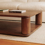 Double Feature Coffee Table, Large, American Walnut