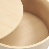 Orbit Storage Coffee Table, White Ash