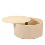 Orbit Storage Coffee Table, White Ash