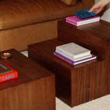 Align Coffee Table, Tiered, Walnut