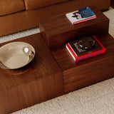 Align Coffee Table, Tiered, Walnut