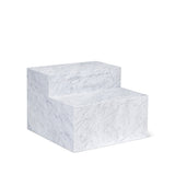 Align Coffee Table, Tiered, Carrara Marble
