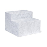 Align Coffee Table, Tiered, Carrara Marble