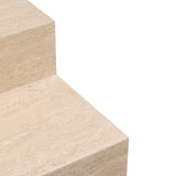 Align Coffee Table, Tiered, Travertine