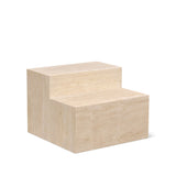Align Coffee Table, Tiered, Travertine
