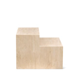Align Coffee Table, Tiered, Travertine