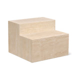 Align Coffee Table, Tiered, Travertine