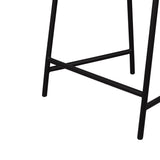 Slow Mornings Stool, Counter, Coal Leather/Black Metal