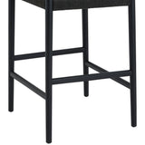 Dinner Guest Counter Stool, Black Oak/ Black Papercord Seat