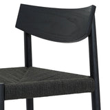 Dinner Guest Counter Stool, Black Oak/ Black Papercord Seat