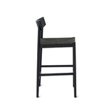 Dinner Guest Counter Stool, Black Oak/ Black Papercord Seat