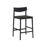 Dinner Guest Counter Stool, Black Oak/ Black Papercord Seat
