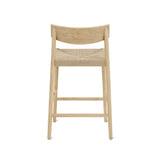 Dinner Guest Counter Stool, White Oak/ Natural Papercord Seat