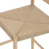 Dinner Guest Counter Stool, White Oak/ Natural Papercord Seat