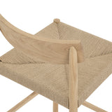 Dinner Guest Counter Stool, White Oak/ Natural Papercord Seat
