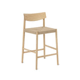 Dinner Guest Counter Stool, White Oak/ Natural Papercord Seat