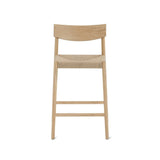 Dinner Guest Counter Stool, White Oak/ Natural Papercord Seat