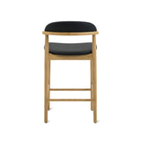 Count On Me Counter Stool, Oak, Black Seat