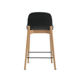 Dine In Counter Stool, Oak/Black Leather